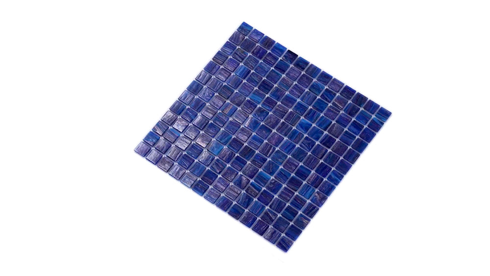 Apollo Tile Celestial Rich Electric Blue 12-in x 12-in Glossy Glass Uniform Squares Floor and Wall Tile (20-sq. ft/ Carton)