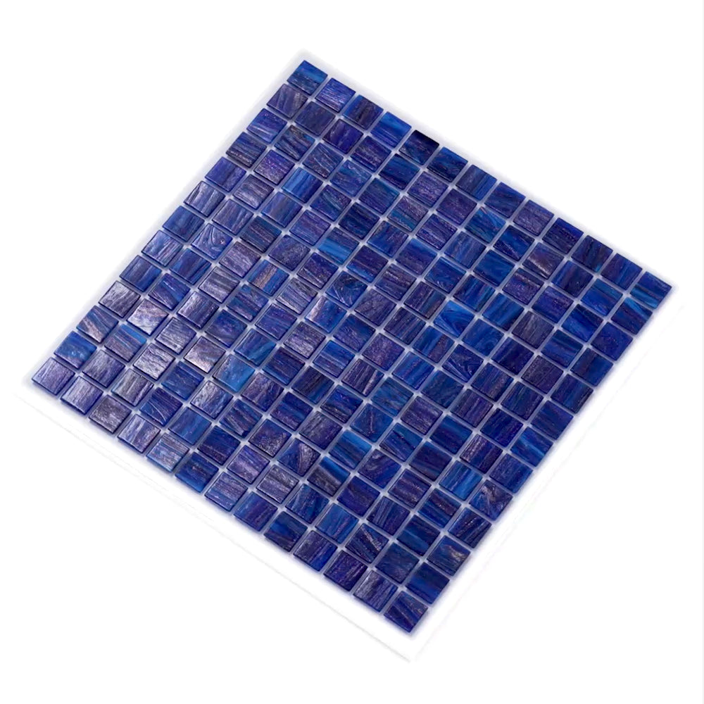 20-pack Celestial 12 in. x 12 in. Glossy Egyptian Blue Glass Mosaic Wall and Floor Tile (20 sq ft/case)