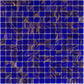 Royal Blue and Gold Glossy Glass Mosaic Tile