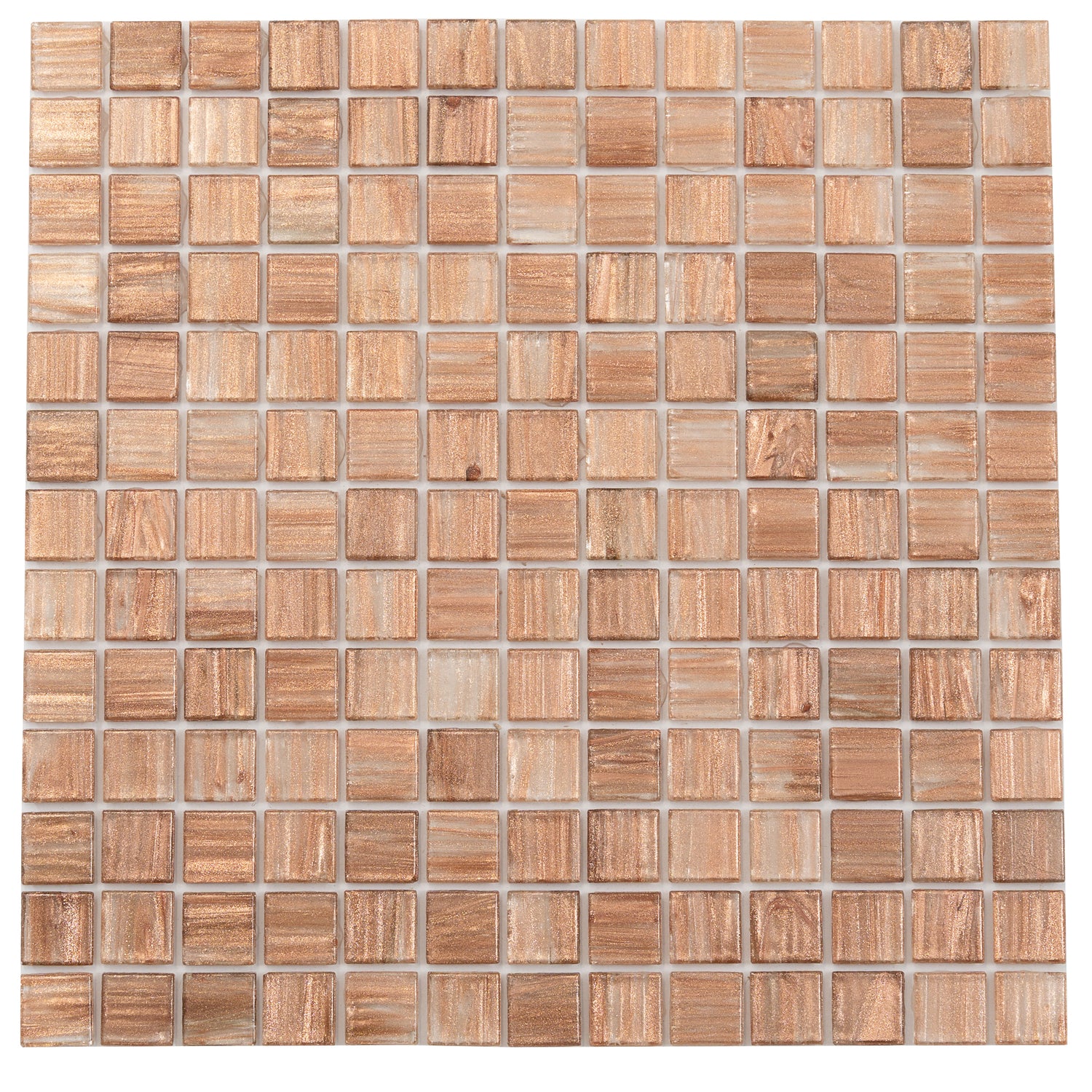 20-pack Celestial 12 in. x 12 in. Glossy Copper Brown Glass Mosaic Wall and Floor Tile (20 sq ft/case)