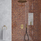 Brown Gold 12x12 Glossy Uniform Square Glass Mosaic Tile (10 pack, 10 sq ft/case)