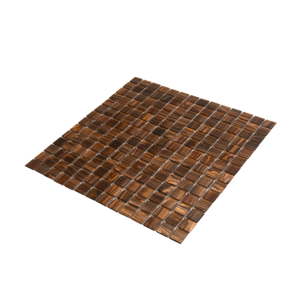 20-pack Celestial 12 in. x 12 in. Glossy Bronze Glass Mosaic Wall and Floor Tile (20 sq ft/case)