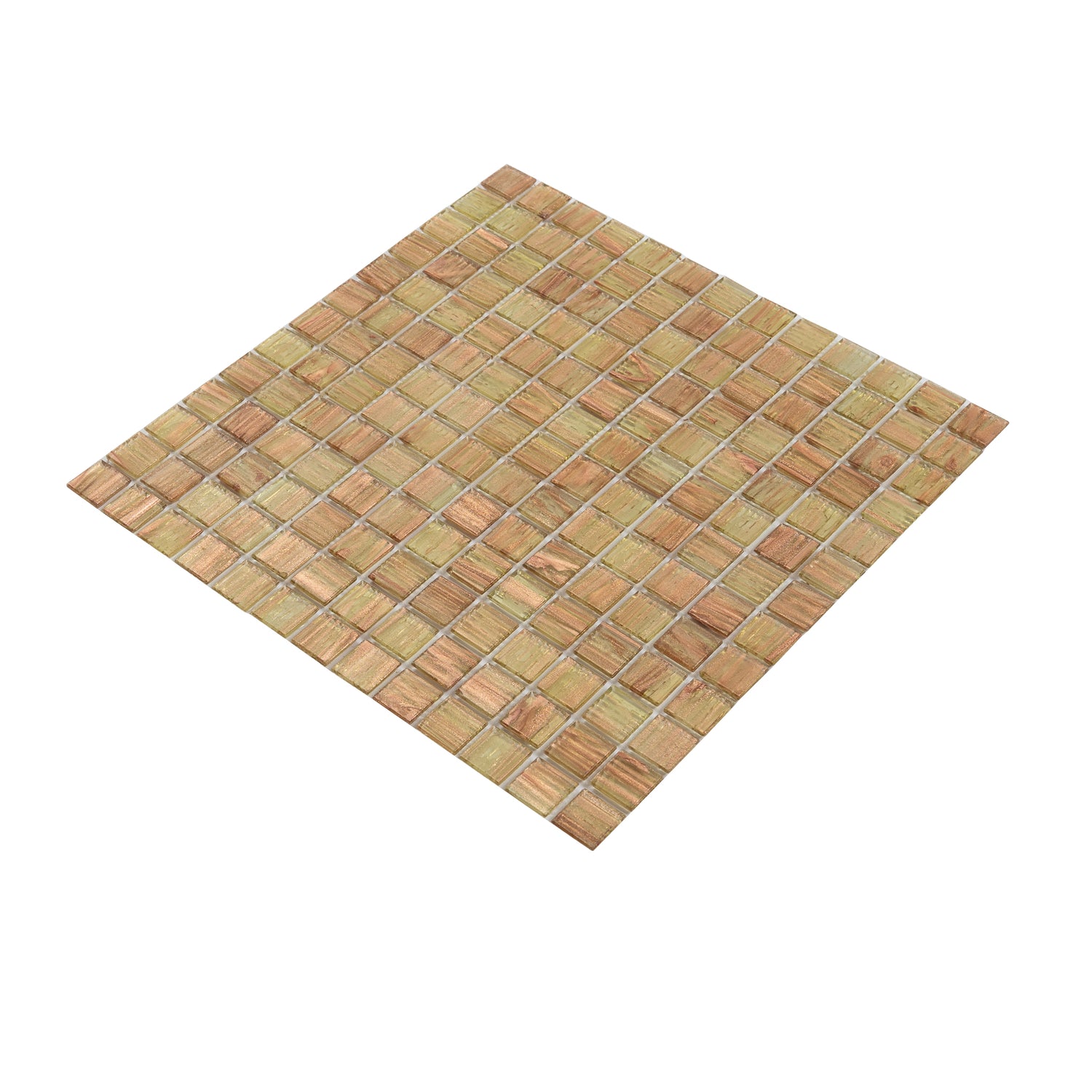 20-pack Celestial 12 in. x 12 in. Glossy Tortilla Brown Glass Mosaic Wall and Floor Tile (20 sq ft/case)