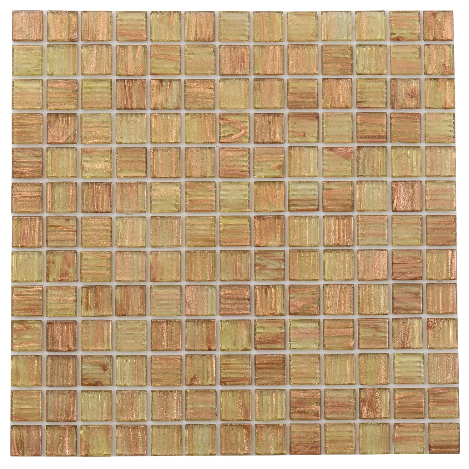 20-pack Celestial 12 in. x 12 in. Glossy Tortilla Brown Glass Mosaic Wall and Floor Tile (20 sq ft/case)