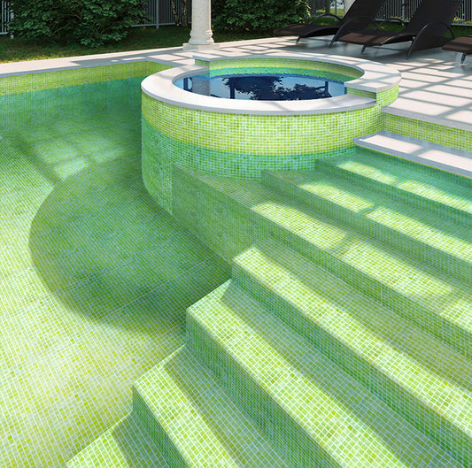 Green Lizard 12x12 Glossy Uniform Square Glass Mosaic Tile (20 pack, 20 sq ft/case) - Sample