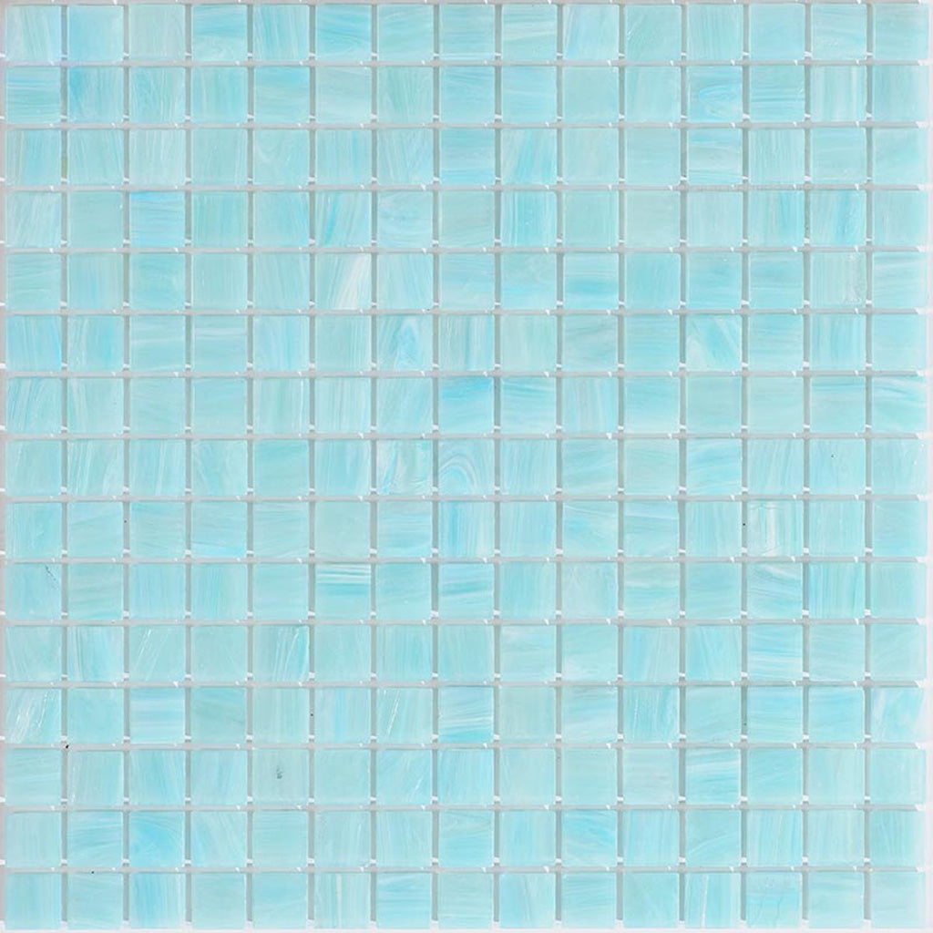 Light Opal Green Glossy Glass Mosaic Tile