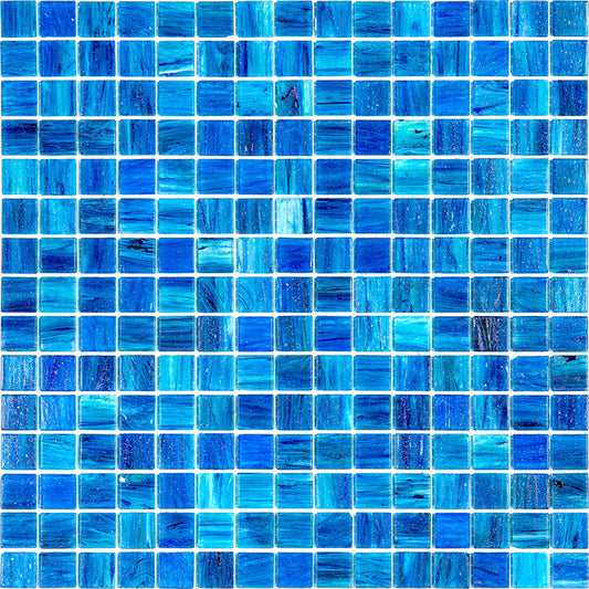 Sea Blue Glass Mosaic Tile