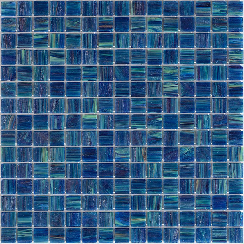 Deap Sea Blue Glass Mosaic Tile