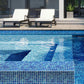 20-pack Celestial 12 in. x 12 in. Glossy Deap Sea Blue Glass Mosaic Wall and Floor Tile (20 sq ft/case) - Sample
