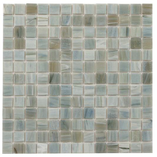 20-pack Celestial 12 in. x 12 in. Glossy Ash Gray Glass Mosaic Wall and Floor Tile (20 sq ft/case)