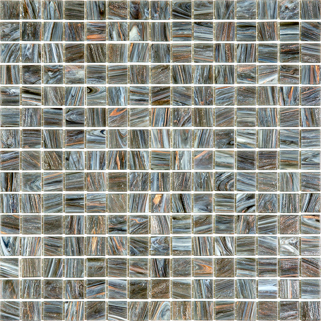 20-pack Celestial 12 in. x 12 in. Glossy Cosmic Gray Glass Mosaic Wall and Floor Tile (20 sq ft/case) - Sample