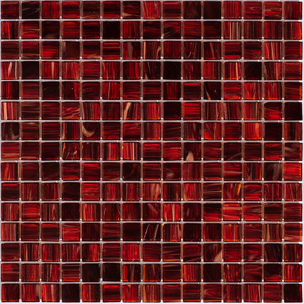 Wine Pink Glossy Glass Mosaic Tile