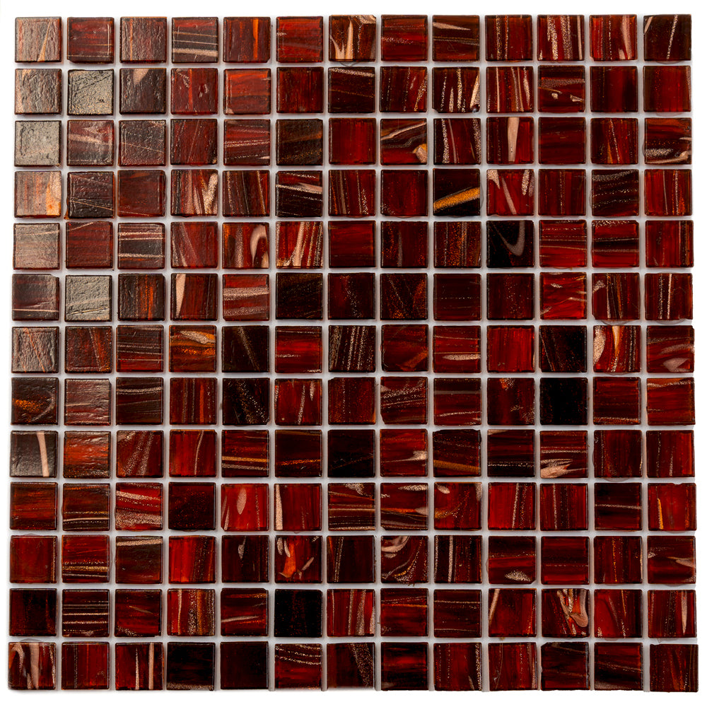 12x12 Burgundy Swirl Red Glossy Glass Mosaic Tile | Burgundy Swirl ...