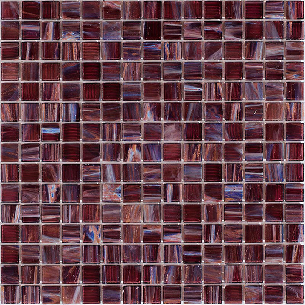 Bulgarian Red Glossy Glass Mosaic Tile