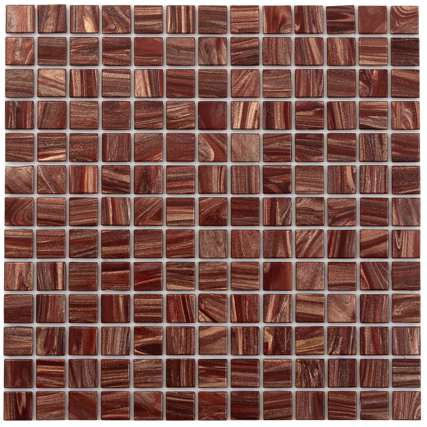 20-pack Celestial 12 in. x 12 in. Glossy Fire Brick Red Glass Mosaic Wall and Floor Tile (20 sq ft/case)