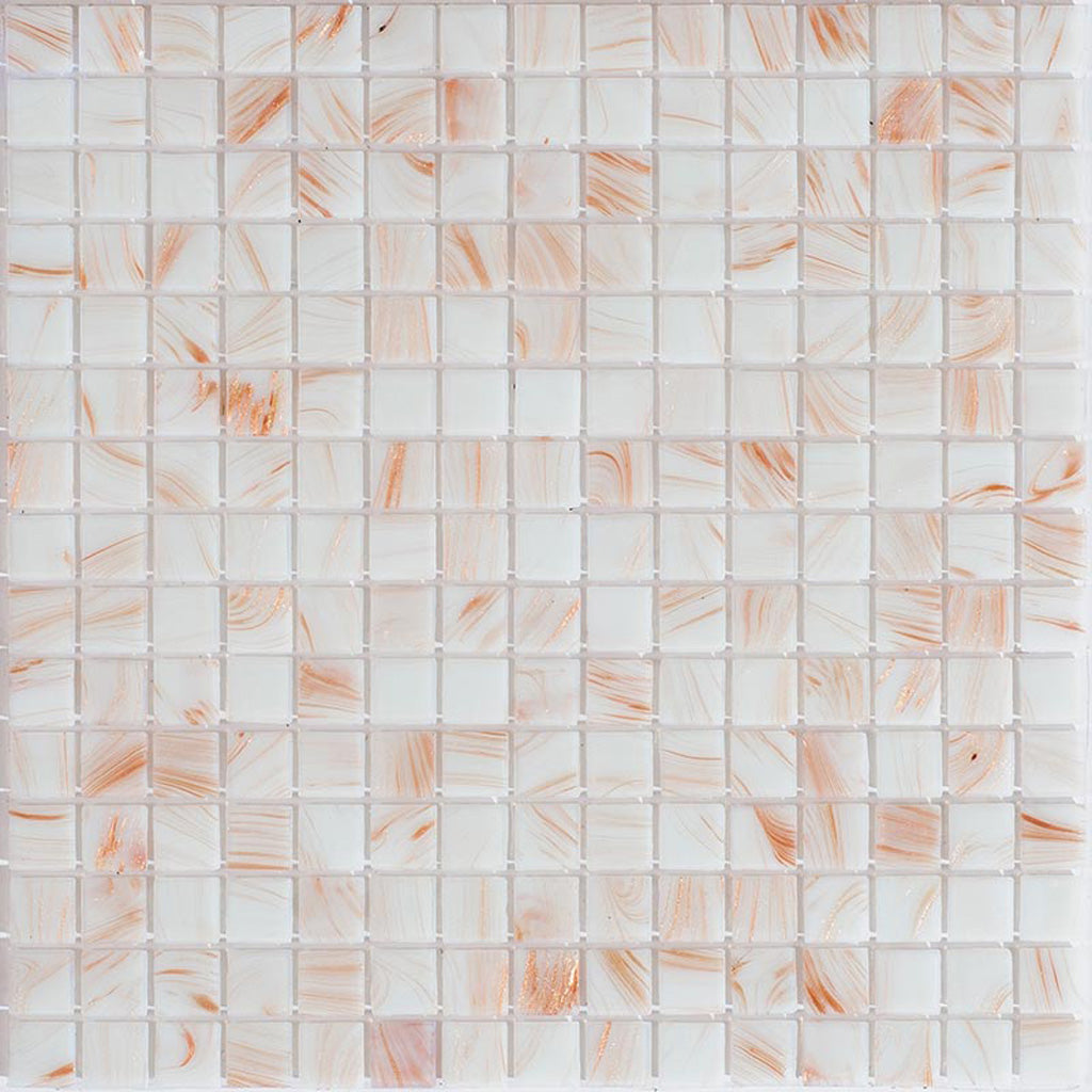 20-pack Celestial 12 in. x 12 in. Glossy Bone White Glass Mosaic Wall and Floor Tile (20 sq ft/case) - Sample