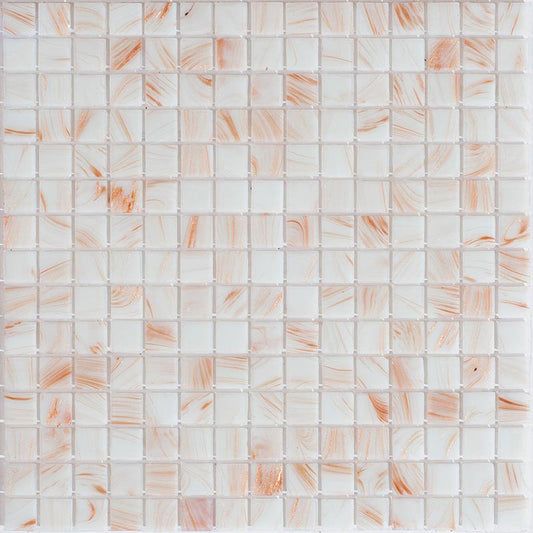 Bone White 12x12 Glossy Uniform Square Glass Mosaic Tile (20 pack, 20 sq ft/case) - Sample
