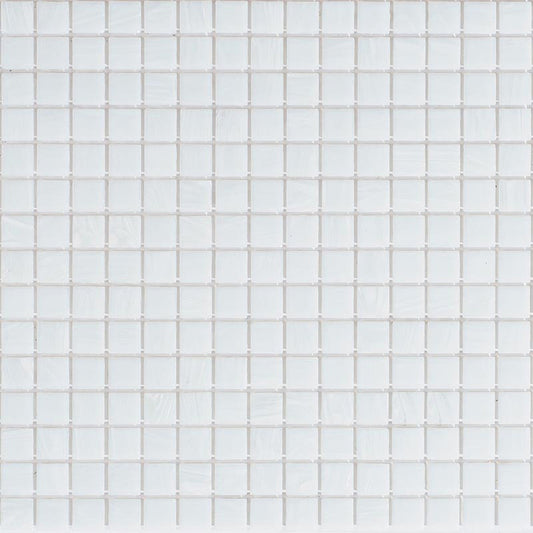 Cool Mint White Glossy Glass Mosaic Tile