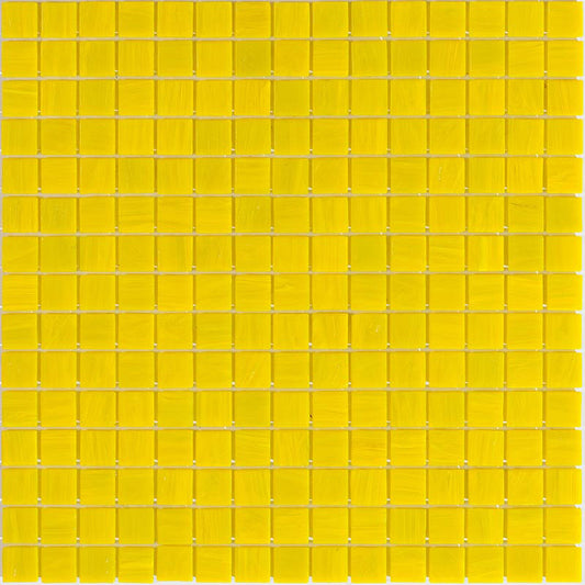 Canary Yellow Glossy Glass Mosaic Tile