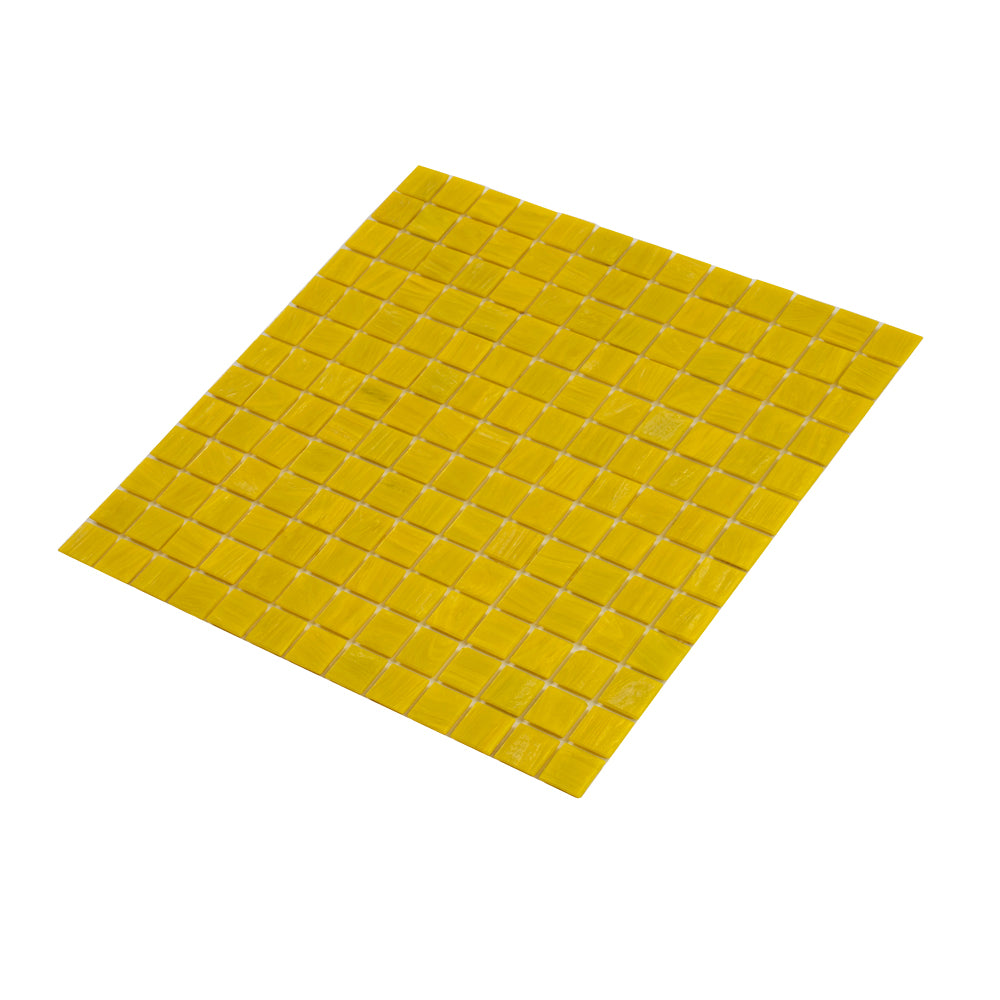 20-pack Celestial 12 in. x 12 in. Glossy Canary Yellow Glass Mosaic Wall and Floor Tile (20 sq ft/case)