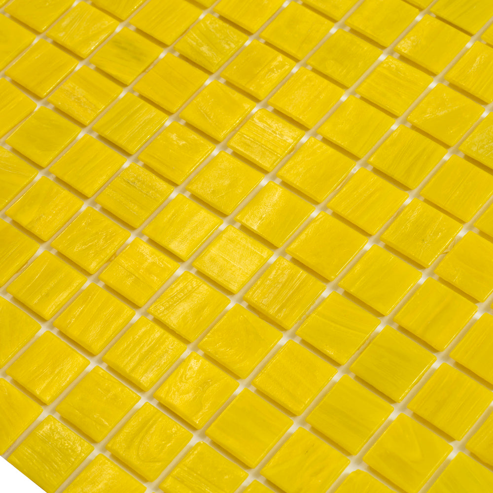 20-pack Celestial 12 in. x 12 in. Glossy Canary Yellow Glass Mosaic Wall and Floor Tile (20 sq ft/case)