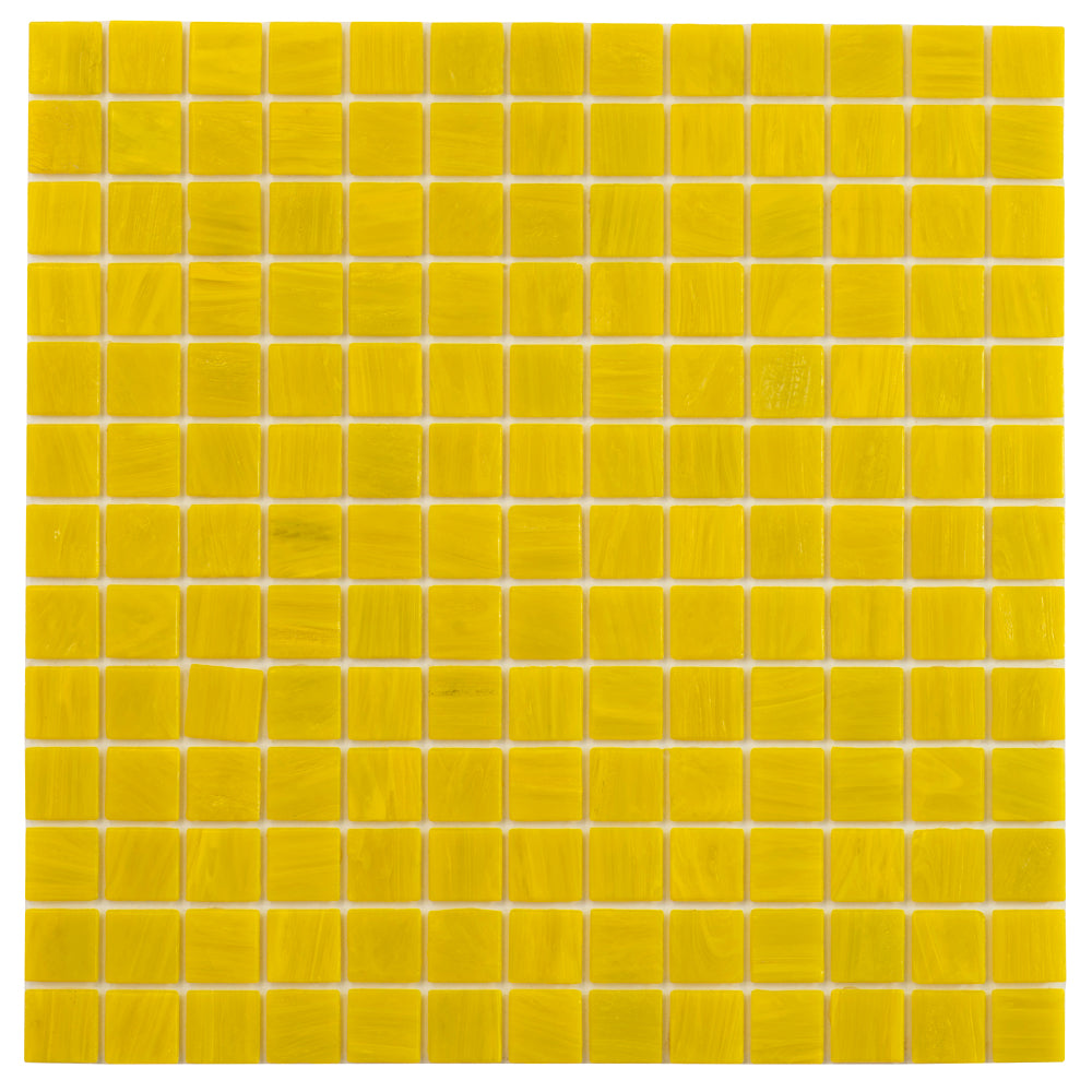 20-pack Celestial 12 in. x 12 in. Glossy Canary Yellow Glass Mosaic Wall and Floor Tile (20 sq ft/case)