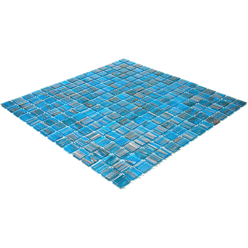 20-pack Celestial 12 in. x 12 in. Glossy Blue and Gold Glass Mosaic Wall and Floor Tile (20 sq ft/case)