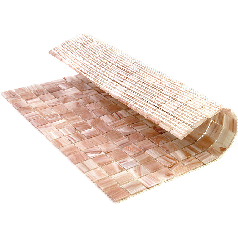 20-pack Celestial 12 in. x 12 in. Glossy Linen Beige Glass Mosaic Wall and Floor Tile (20 sq ft/case)