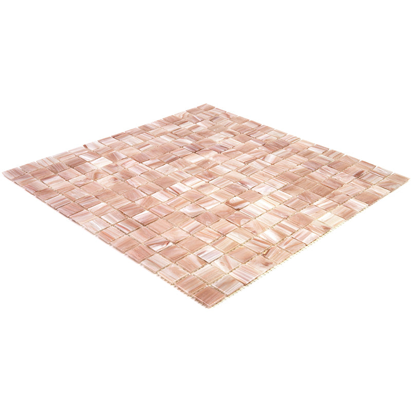 20-pack Celestial 12 in. x 12 in. Glossy Linen Beige Glass Mosaic Wall and Floor Tile (20 sq ft/case)