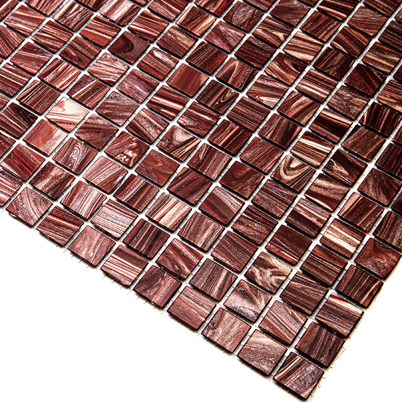 20-pack Celestial 12 in. x 12 in. Glossy Fire Brick Red Glass Mosaic Wall and Floor Tile (20 sq. ft./case)