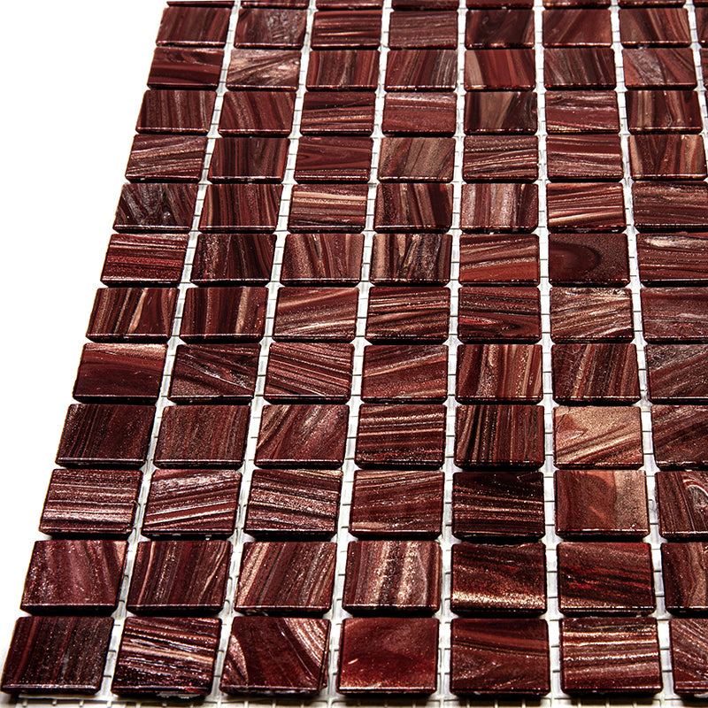 20-pack Celestial 12 in. x 12 in. Glossy Fire Brick Red Glass Mosaic Wall and Floor Tile (20 sq ft/case)