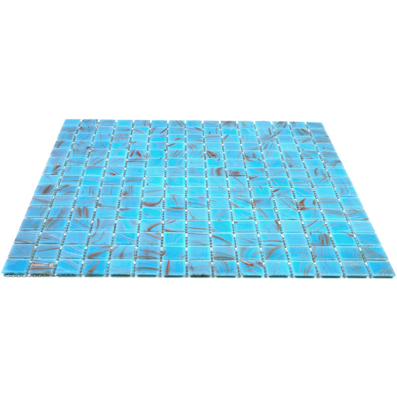 20-pack Celestial 12 in. x 12 in. Glossy Maya Blue Glass Mosaic Wall and Floor Tile (20 sq ft/case)