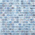 Sample - Manatee Blue 12x12 Glossy Uniform Square Glass Mosaic Tile (20 pack, 20 sq ft/case)
