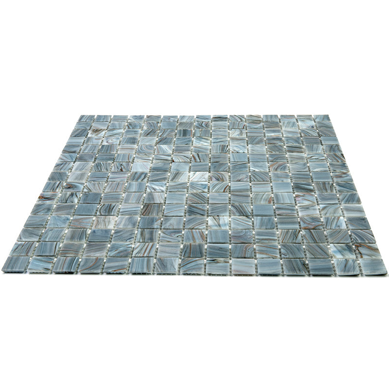 20-pack Celestial 12 in. x 12 in. Glossy Templeton Gray Glass Mosaic Wall and Floor Tile (20 sq ft/case)