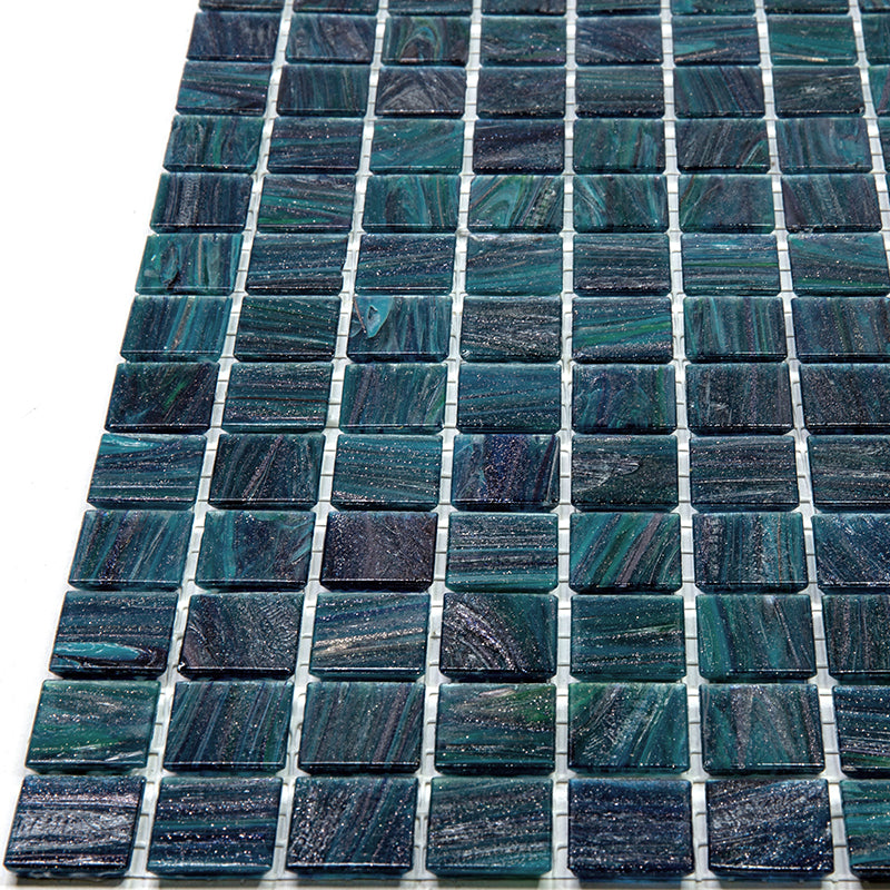 20-pack Celestial 12 in. x 12 in. Glossy Pine Green Glass Mosaic Wall and Floor Tile (20 sq ft/case)