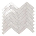 Sample - White 11x11 Matte Porcelain Herringbone Mosaic Tile (5.88 sq ft/case, 7-Pack)