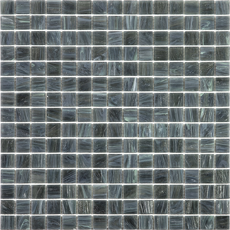 20-pack Celestial 12 in. x 12 in. Glossy Cadet Gray Glass Mosaic Wall and Floor Tile (20 sq. ft./case)