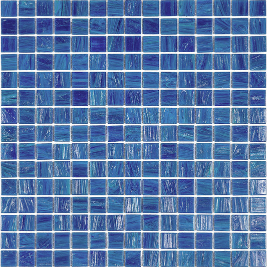 Trypan Blue 12x12 Glossy Uniform Square Glass Mosaic Tile (20 pack, 20 sq ft/case) - Sample