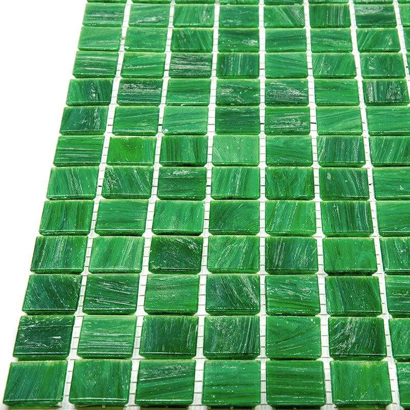 Apollo Tile Celestial Kelly Green 12-in x 12-in Glossy Glass Uniform Squares Floor and Wall Tile (20-sq. ft/ Carton)