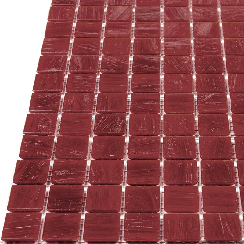 20-pack Celestial 12 in. x 12 in. Glossy Scarlet Red Glass Mosaic Wall and Floor Tile (20 sq. ft./case)