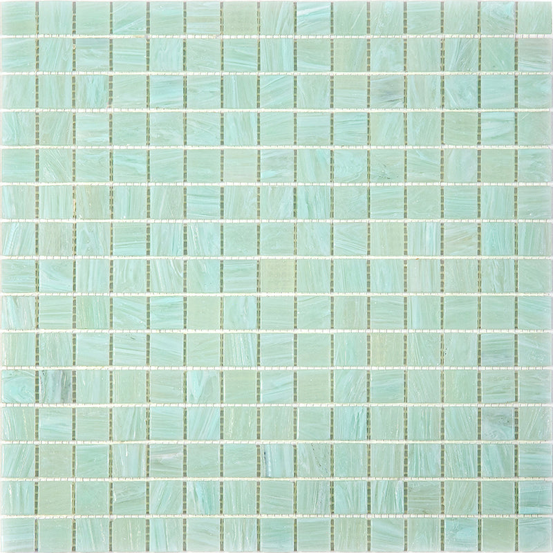 20-pack Celestial 12 in. x 12 in. Glossy Light Pistachio Green Glass Mosaic Wall and Floor Tile (20 sq. ft./case)