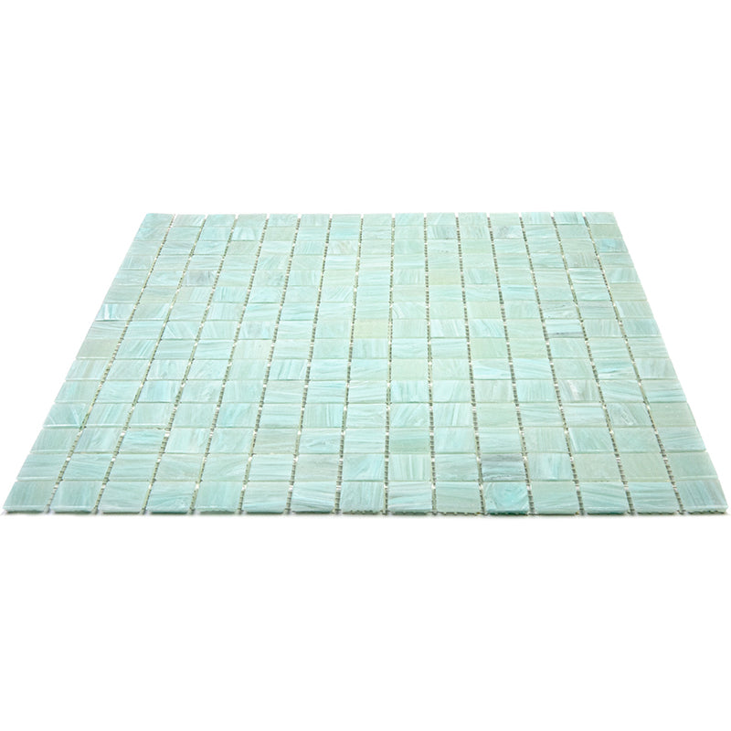 20-pack Celestial 12 in. x 12 in. Glossy Light Pistachio Green Glass Mosaic Wall and Floor Tile (20 sq. ft./case)