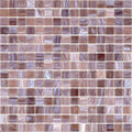Glossy old rose red glass mosaic tiles in 12x12 uniform square pattern with varied red and purple hues