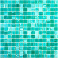 Sample - Cyan Blue 12x12 Glossy Uniform Square Glass Mosaic Tile (20 pack, 20 sq ft/case)
