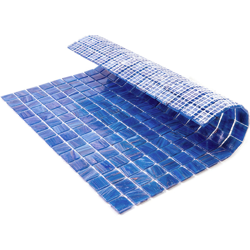 20-pack Celestial 12 in. x 12 in. Glossy Azure Blue Glass Mosaic Wall and Floor Tile (20 sq ft/case)