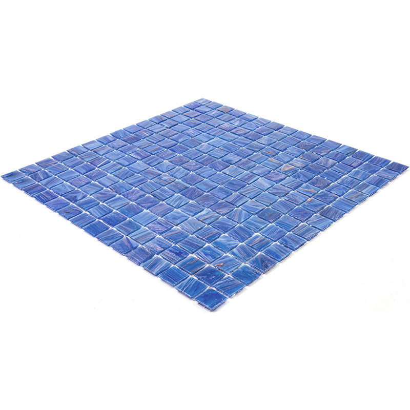 20-pack Celestial 12 in. x 12 in. Glossy Azure Blue Glass Mosaic Wall and Floor Tile (20 sq ft/case)