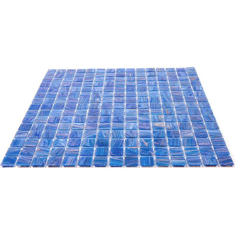 20-pack Celestial 12 in. x 12 in. Glossy Azure Blue Glass Mosaic Wall and Floor Tile (20 sq ft/case)