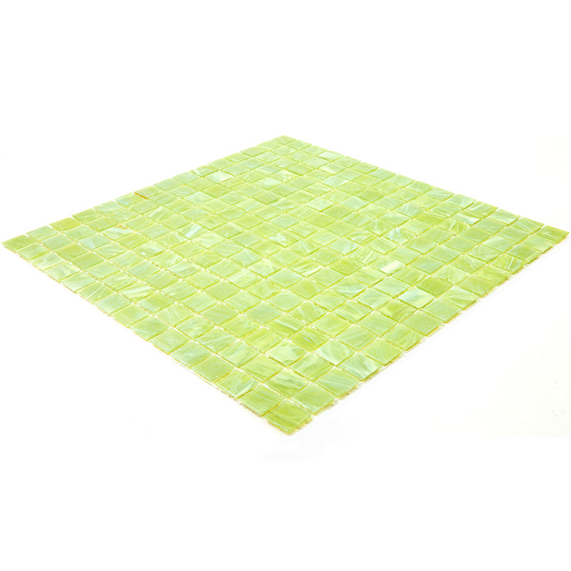 20-pack Celestial 12 in. x 12 in. Glossy Green Lizard Glass Mosaic Wall and Floor Tile (20 sq ft/case)