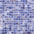 Sample - Blue White 12x12 Glossy Uniform Square Glass Mosaic Tile (20 pack, 20 sq ft/case)