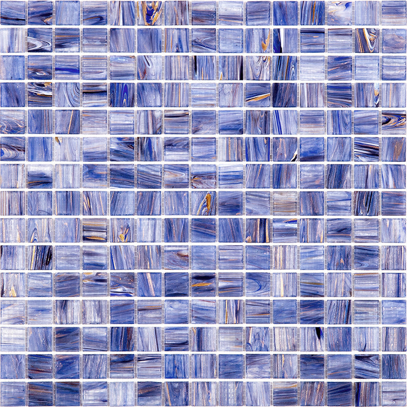 20-pack Celestial 12 in. x 12 in. Glossy Blue and White Glass Mosaic Wall and Floor Tile (20 sq ft/case) - Sample